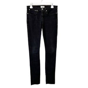 Helmut Lang Black Ribbed Skinny Jeans Womens Size 29 Long Tall